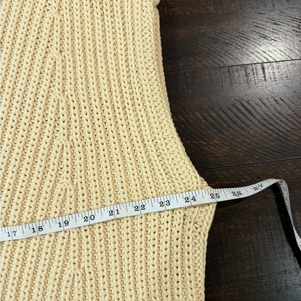 rag & bone Shane Cream Chunky Knit Sweater Vest Boxy Fit Size S - Picture 8 of 11